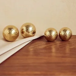 Gold Ball Shape Solid Brass Round Cabinet Door Handle Furniture Hardware Wardrobe Drawer Handle