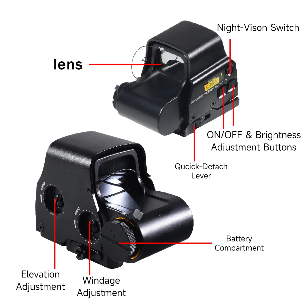 558 المجسم ميزاء ريد دوت البصر الادسنس نطاقات G33/G43 3X G45 5X المكبر معدات الصيد ث/20 مللي متر السكك الحديدية جبل و QD رافعة
