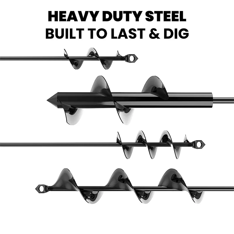 ガーデンオーガードリルビットツールスパイラルホールディガー地面ドリルアースドリル種子植栽園芸フェンスフラワープランター用