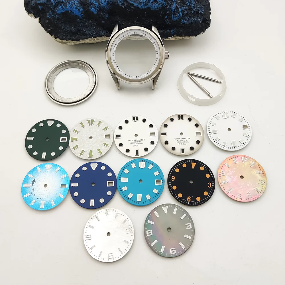 

40MM Men's Watch Case, Automatic Mechanical Watch Case, Transparent Back, for Caliber NH35 and NH36, Sterile Dial