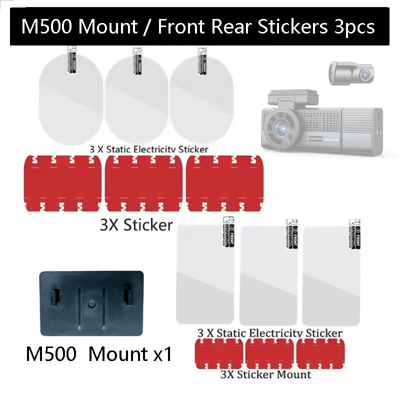 for AZDOME M500 4K Bracket mount  Static Stickers for AZDOME Rear camera Static Stickers for AZDOME M500 4K Mount Stickers