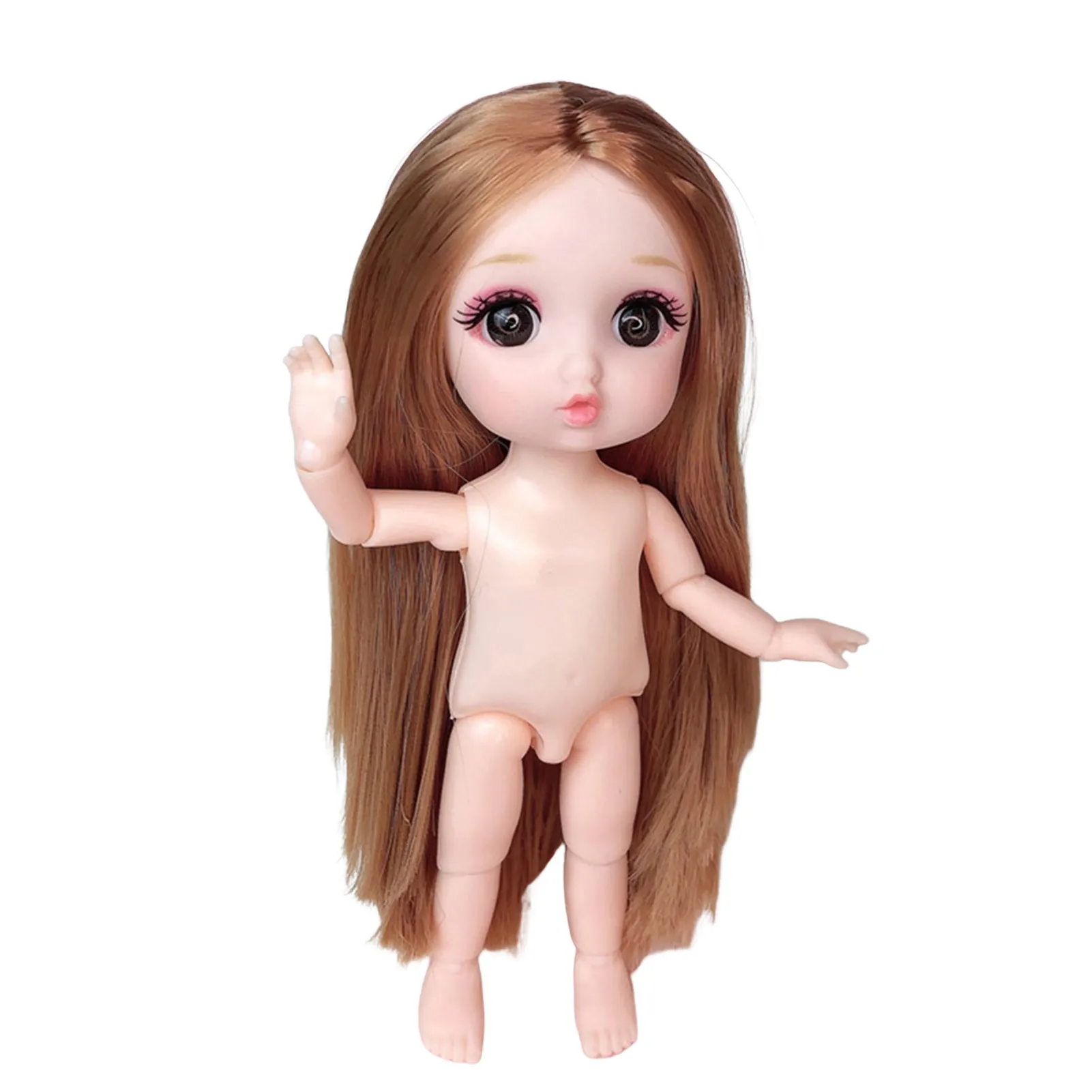 17cm Lovely Girls Dolls Movable Joints Doll  Body Doll Toys for Girls Age 4-6 Years Old