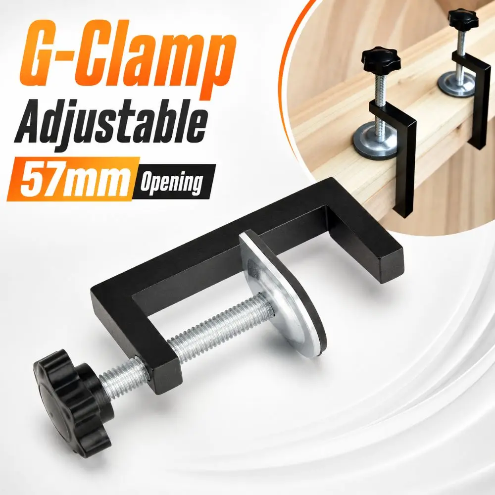 Professional Aluminum Alloy G-Clamp Plum Blossom 57mm Opening Open Table Clamp Adjustable Sturdy Small Clamp Woodworking Tool