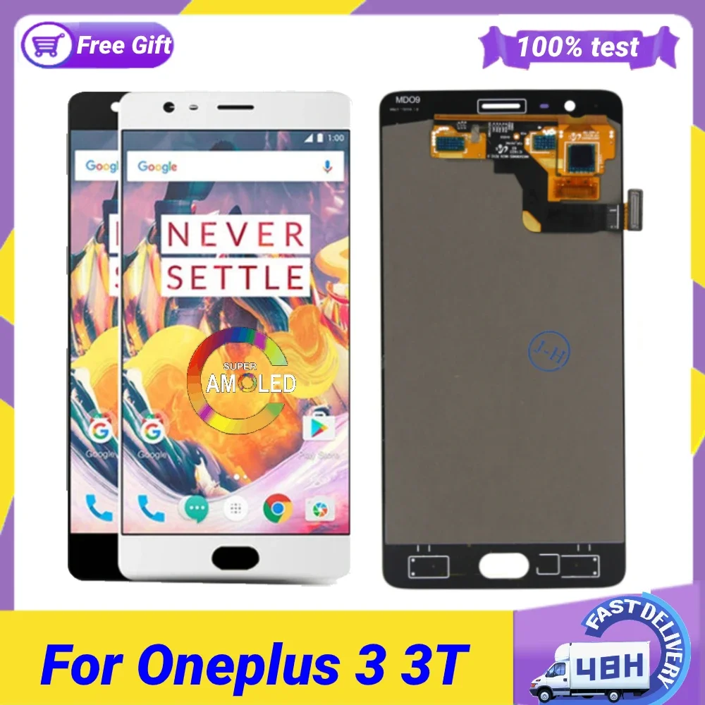 AMOLED Display For Oneplus 3 3T 5 5T 6 6T 7 7T 7pro 8pro 9R 10Pro 10T 1+ACE 1+ LCD Display Touch Screen LCD Replacement image 2