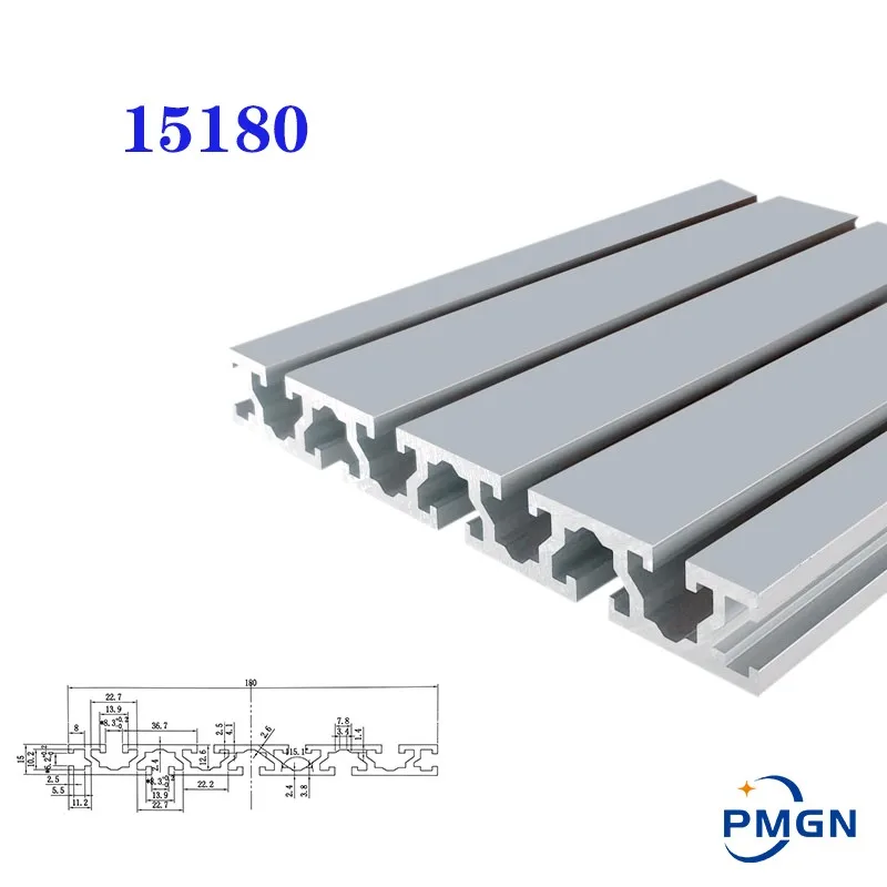 

1PCS 15180 Aluminum Profile Extrusion 6063-T5 100mm to 1000mm Length CNC Parts Anodized Linear Rail for CNC 3D Printer Workbench