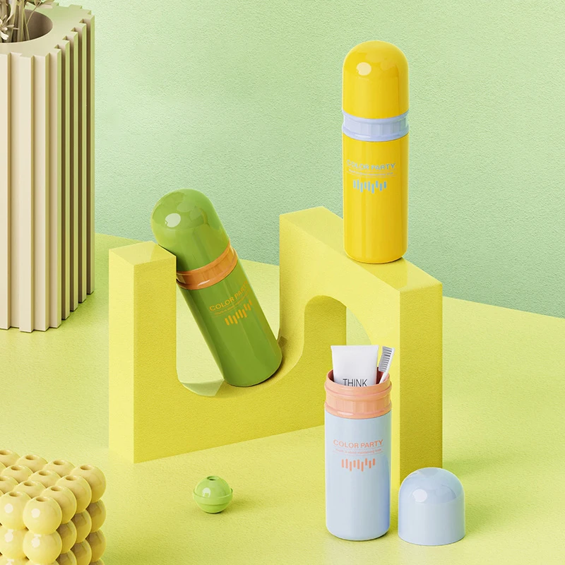 Tasse de lavage de voyage colorée absorbe ouissante pour enfants, tasse de rince-bouche pour dentifrice, tasse à dents portable, tasses dentaires, 2 en 1