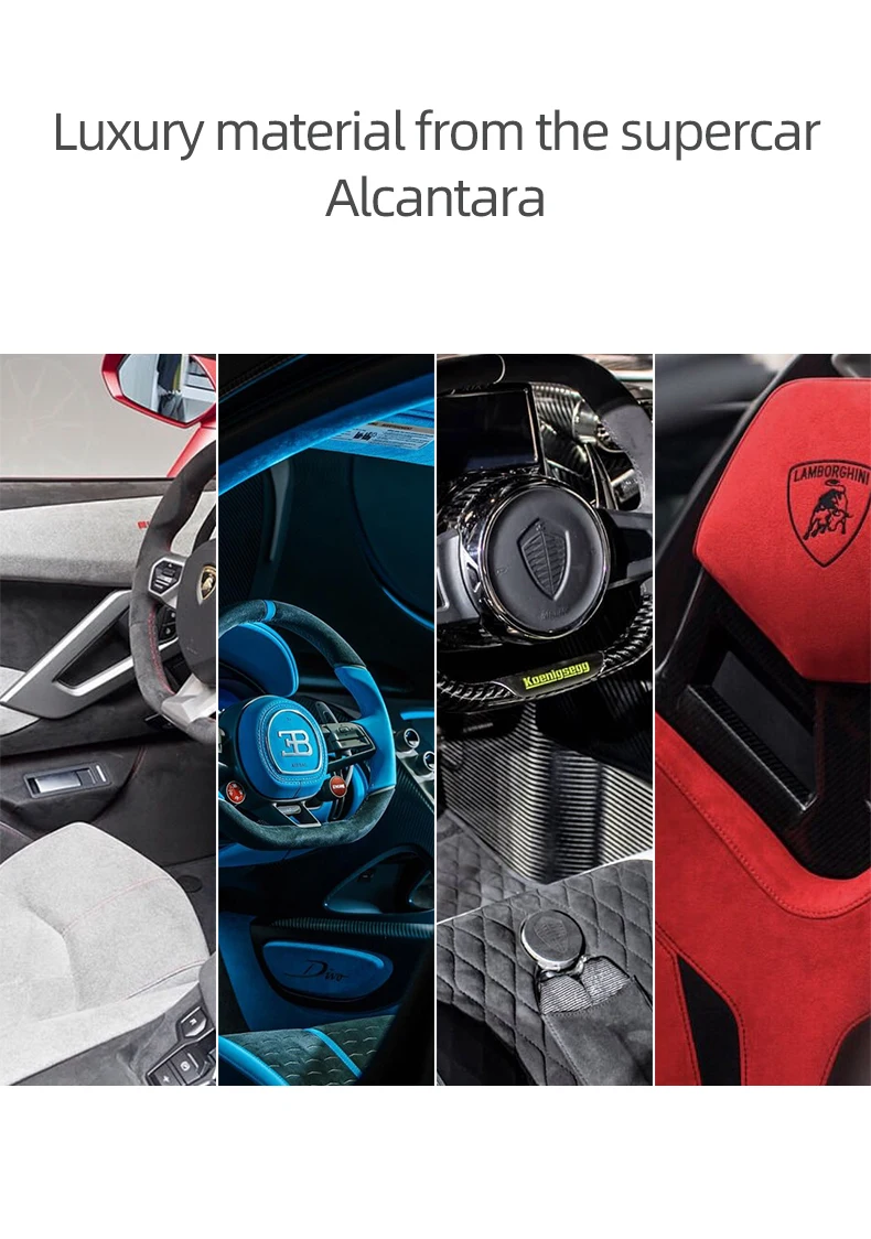 Für Tesla BMW Mercedes Audi Porsche Volkswagen Toyota Honda Made aus Alcantara Auto Lenkrad Top Center Marker Zubehör – Detail 2