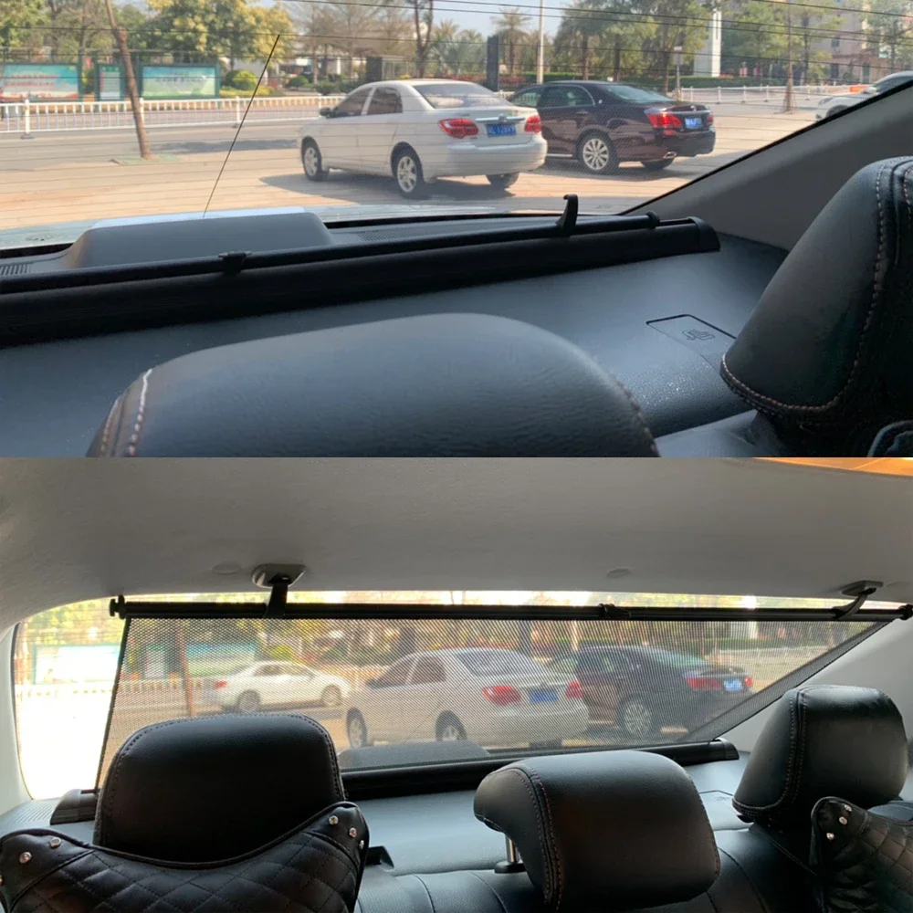 Retractable Automobile Mesh Rear Window Sunshade Sun-proof Rear Window Curtain UV Protection Cover Film Sun Shade Summer - Image 4