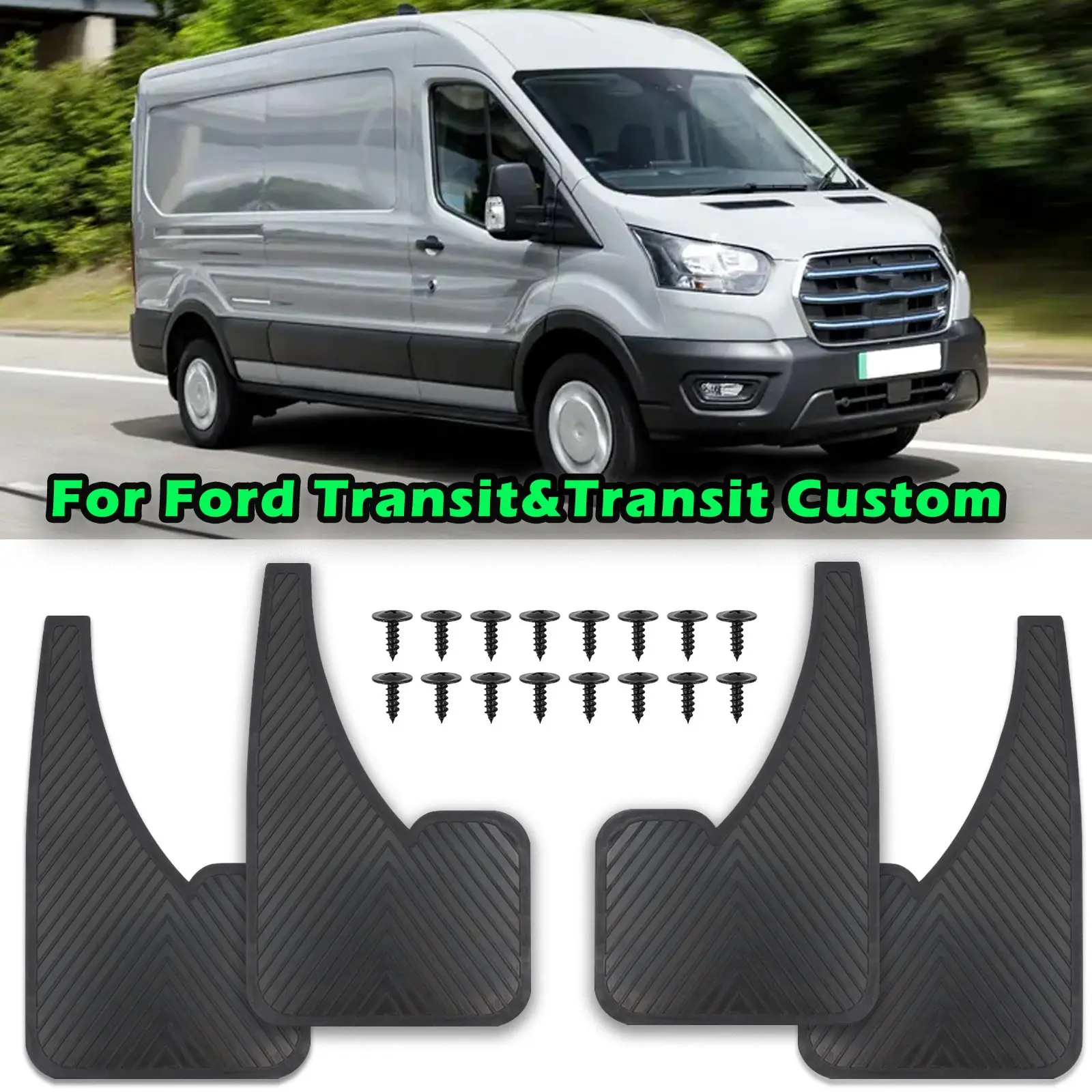 Splash Guards Rubber Mudguard For Ford Transit Connect Custom Tourneo Courier EconoVan E-150 E250 Front Rear Fender Mud flaps