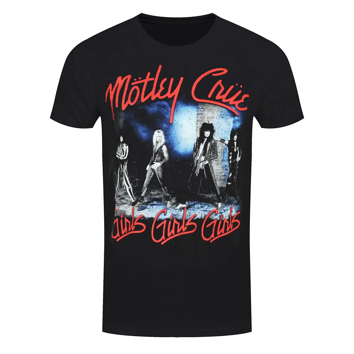 Motley Crush metal rock band smoked street 3D men's and women's T-shirts retro Harajuku American round neck men's clothing