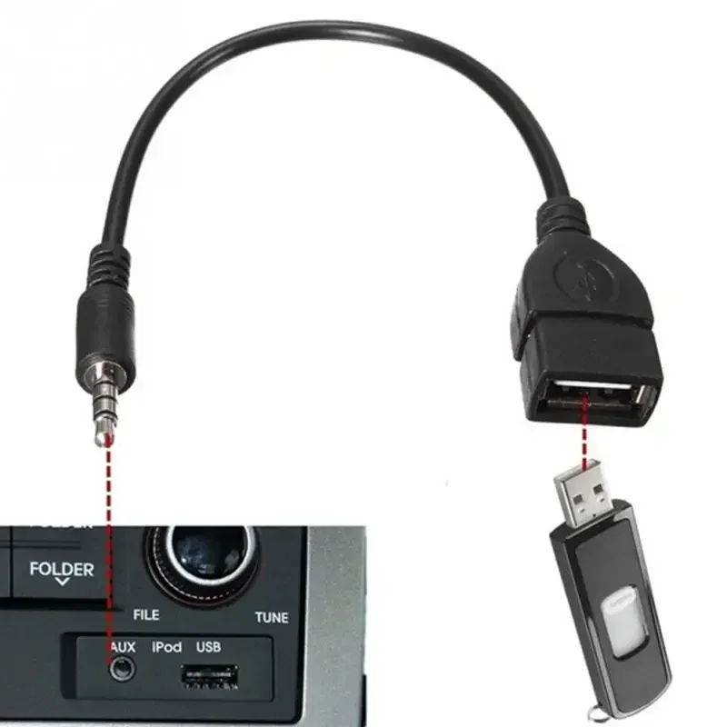 QXNY 3.5mm AUX Converter Adapter Cable for  Car Vehicle Land Rover Range Rover Sport Evoque Freelander 2 Jaguar XE XJ XJL XF