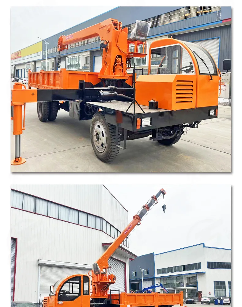 Truck-mounted crane 5 tons 8 tons wheeled four-wheel drive self-unloading truck-mounted crane