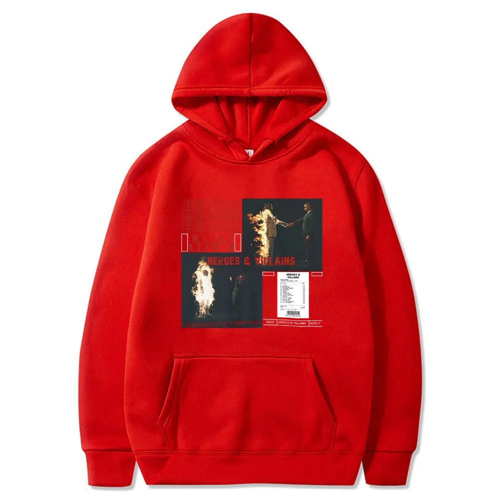 Awesome Rapper Metro Boomin Heroes & Villains Album Cover Print Hoodie Male Vintage Streetwear Men's Hip Hop Oversized Hoodies