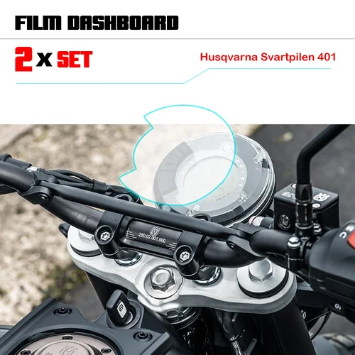 Protector de pantalla de película de protección contra rayaduras de panel de instrumentos de motocicleta para Husqvarna Svartpilen 401 VITPILEN 401 20-21