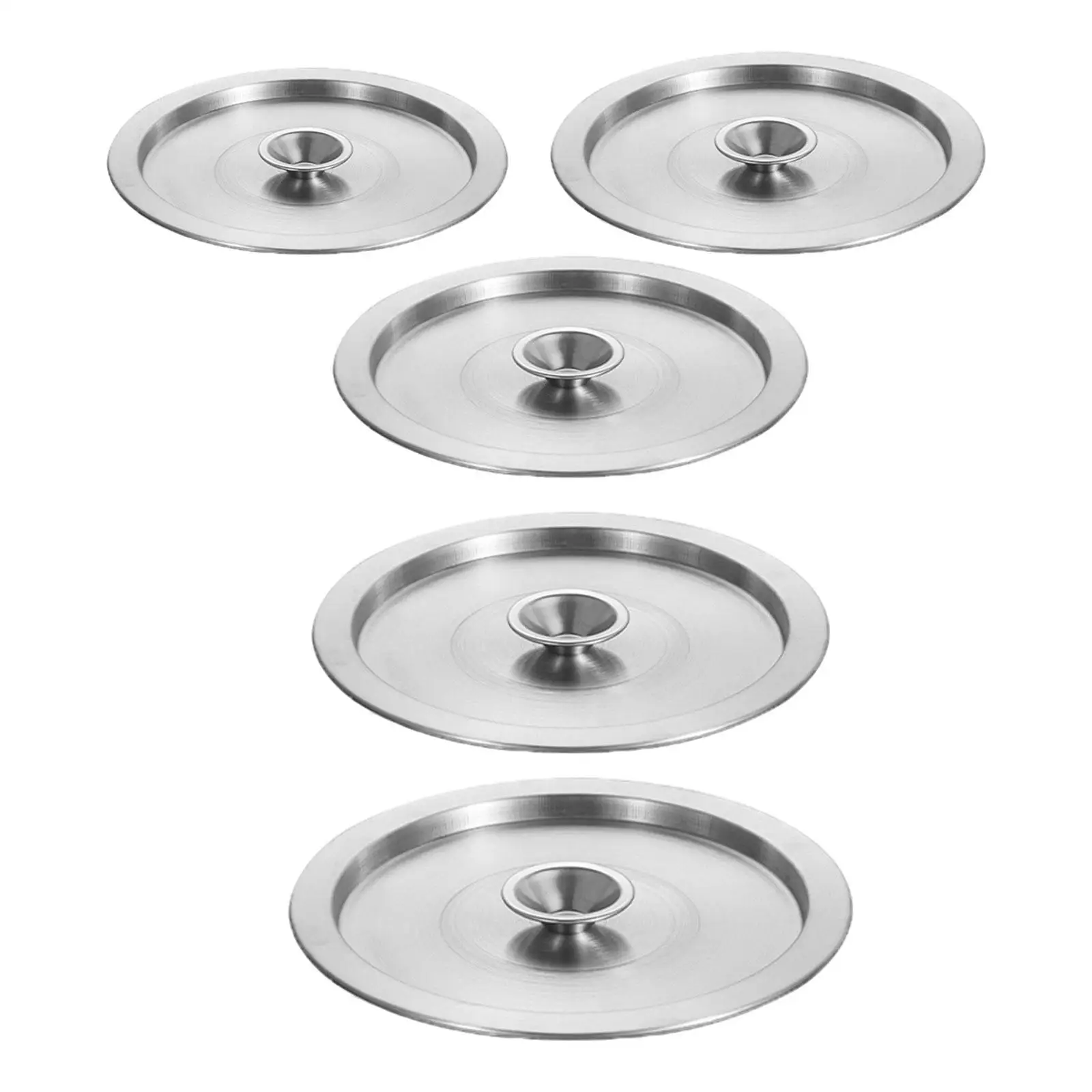 Polished Stainless Steel Wok Lid with Sturdy Handle Universal Pot Cover Anti-splash for Kitchen Accessories and Cookware Pans