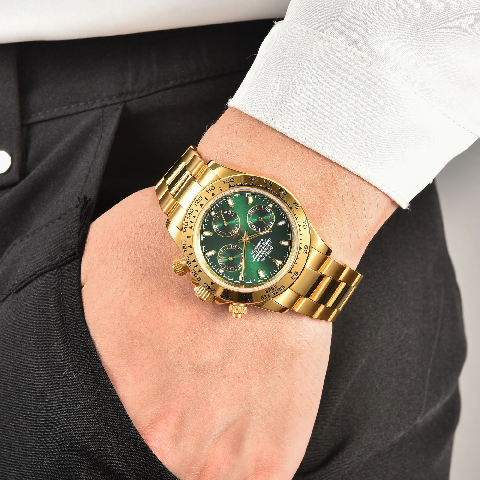 39.3mm Luxury Watch Men's Chronograph New Men's watch Business Watch Men's VK63 Men's Chronograph watch VK63 Waterproof 10ATM