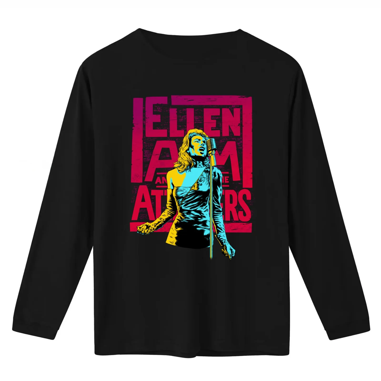 Ellen Aim and the Attackers T-Shirt Summer Casual Cotton Tee Oversized Streetwear Tops Vintage Graphic Print 100% Cotton