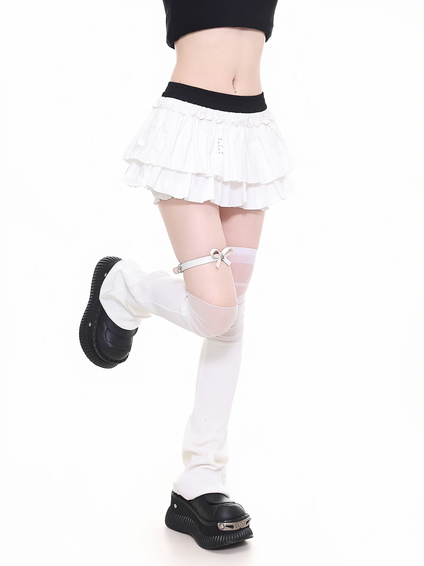 Retro Ballet Style Puffy Short Skirt Women's High Waist A-Line  Skirt Spring Summer Girls' Frock Skirts Tagkita Brand