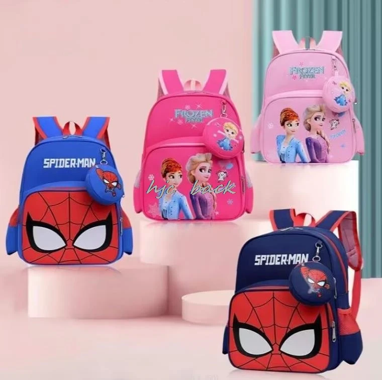 Bolsa escolar Elsa congelada para meninas, princesa Anna, ombro do estudante primário, mochila ortopédica infantil, grande capacidade, nova, série 1-3