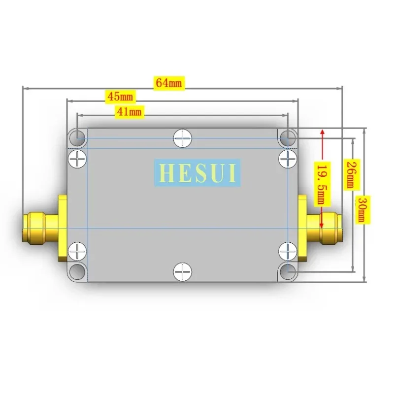 1W 30dBm 2.4GHz amplifier Microwave RF power amplifier module 2400MHz board