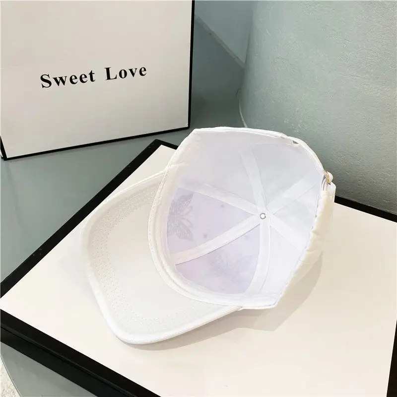 Women's Baseball Cap - Summer Sun Hat With Butterfly Design, Uv Protection, Adjustable Snapback For Outdoor Activities