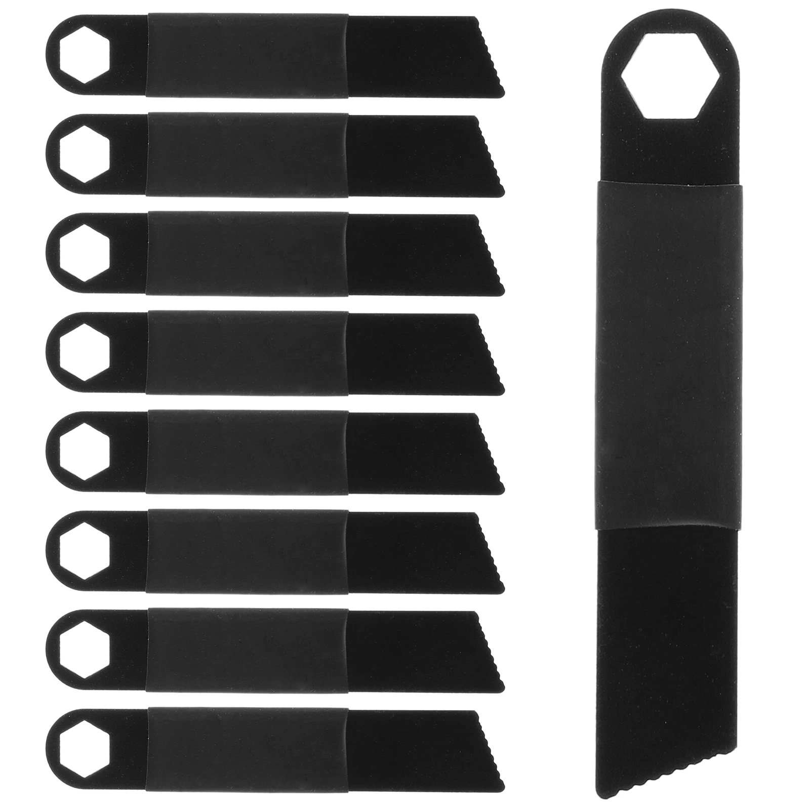 

10pcs Fire Starter Camping Tools Stainless Steel Survival Scrapers for Emergency Outdoor Magnesium Rods Striker