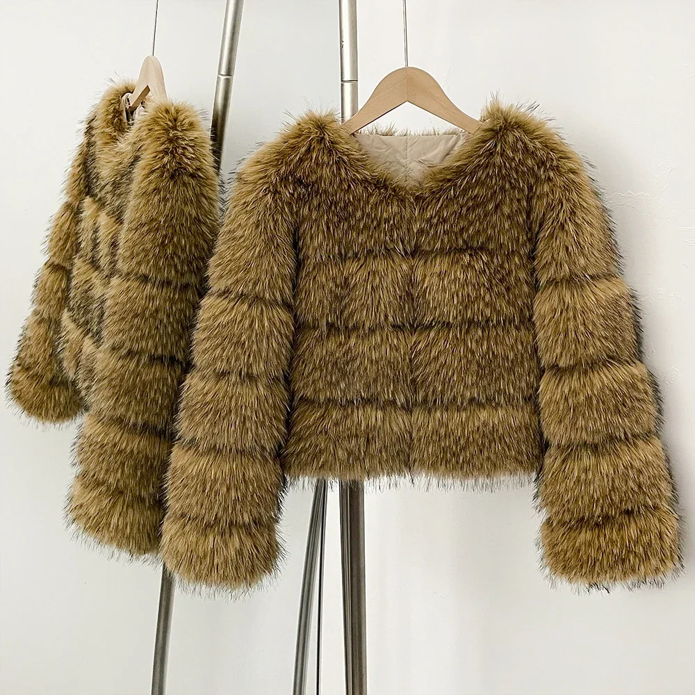 OFTBUY Faux Fur Coat Korean Reviews Many Clothes Outer Cuteore Clothing Winter Coat for Ladies High-end Elegant Women's Clothing