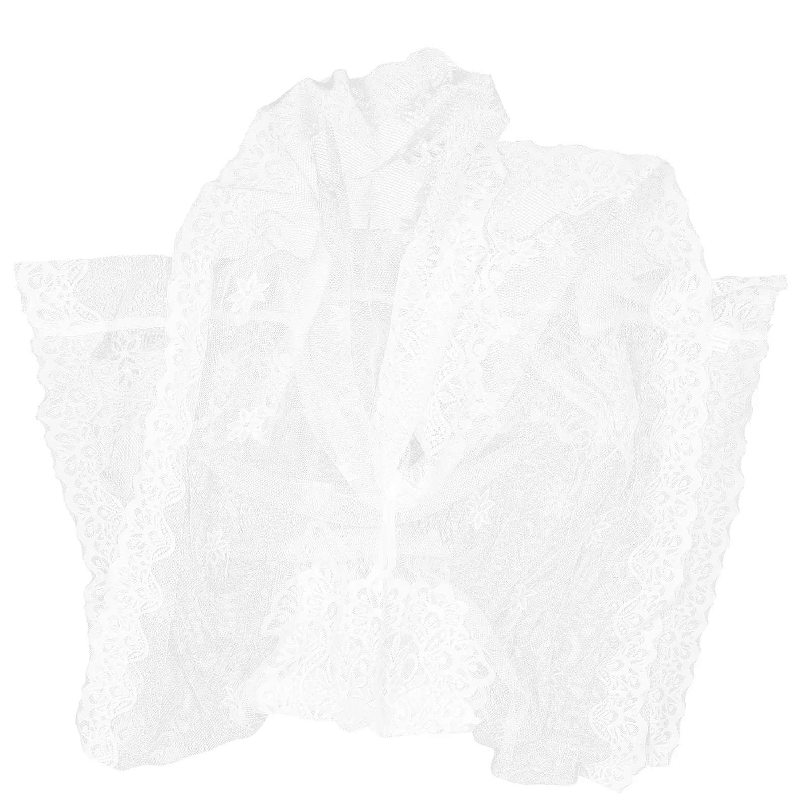 ستارة باب رومانسية شفافة من الدانتيل على الطراز الفرنسي ستارة نافذة غطاء شرفة مزخرف ستائر نافذة وشاح الباب #5