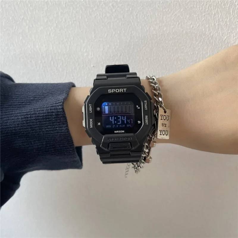 Reloj electrónico de moda para Hombre, deportivo juvenil, resistente al agua, Esfera Grande, Reloj de pulsera Digital para Hombre y mujer, Reloj para estudiantes