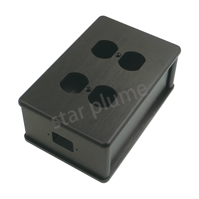 All-Aluminum Power Amplifier Case, Hifi Fever Audio Acessórios, Power Filter Chassis, DIY Box, 126x95x187mm