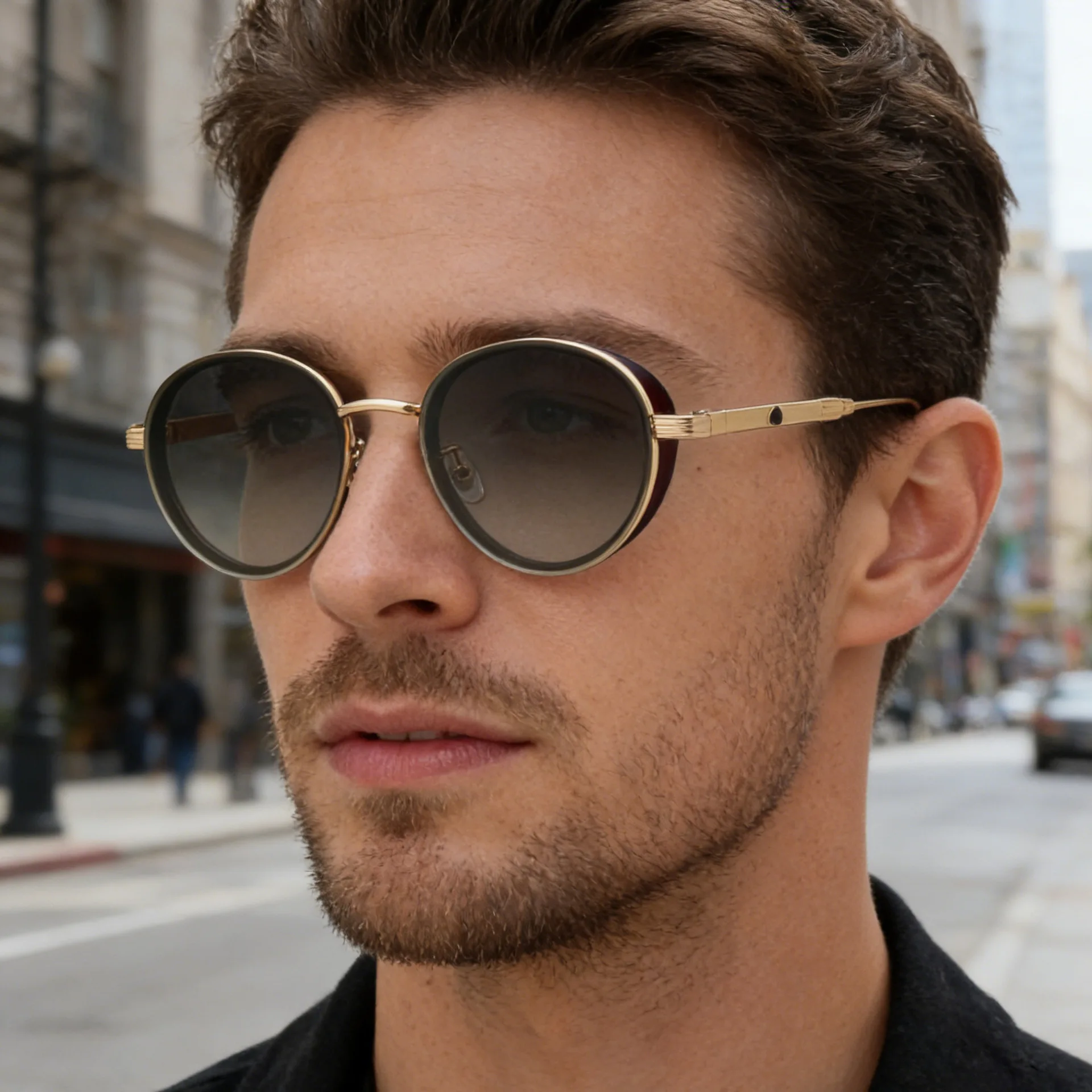 

Мужские винтажные овальные солнцезащитные очки 2026 года: модный дизайн с полной металлической оправой, защита от УФ400