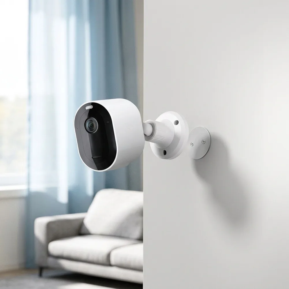 Magnetic Security Camera Wall Mount Holder 360° Rotatory & 90° Adjustable Monitoring Camera Bracket Security Camera Accessories
