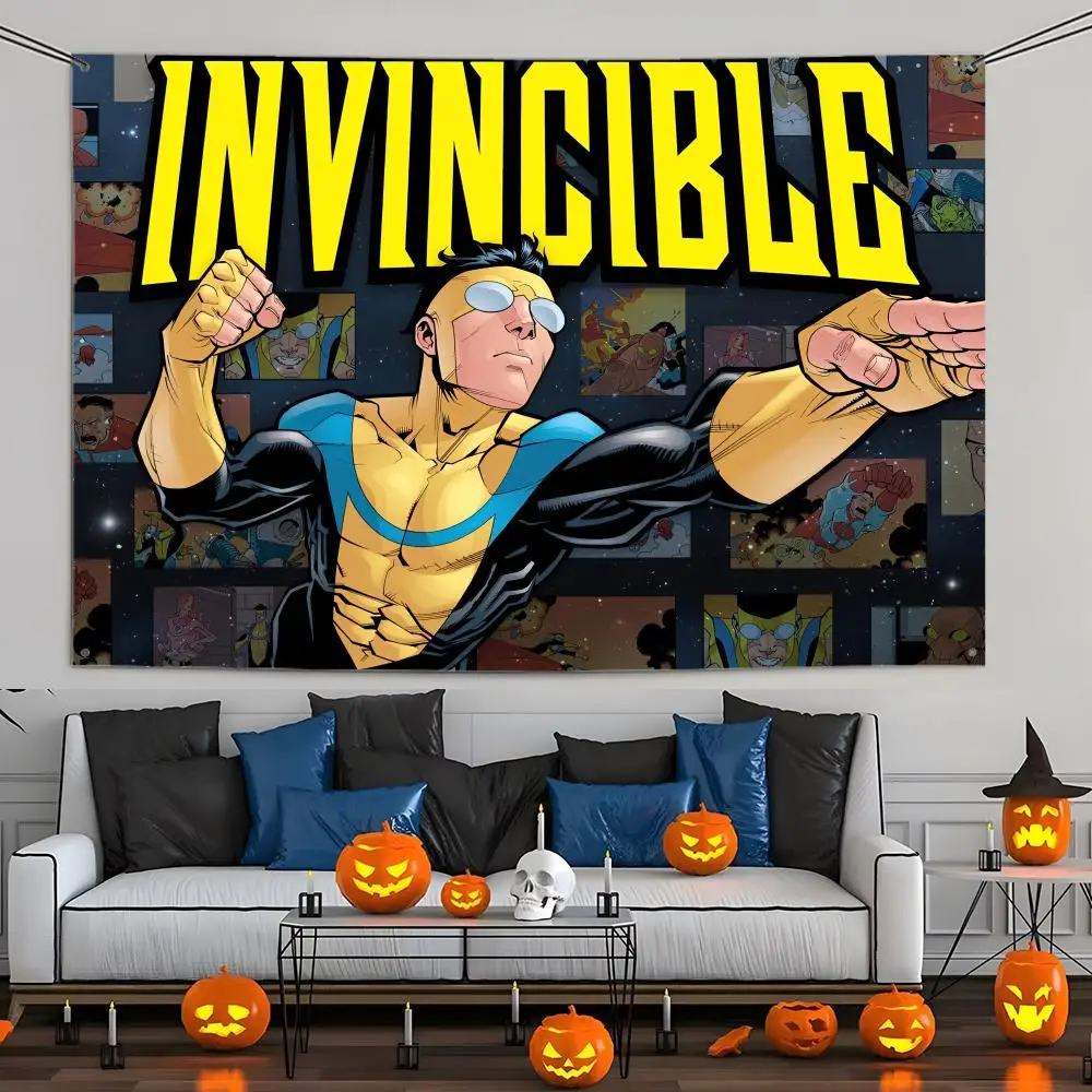 Anime I-Invincible Flaggen Wandbehang Wandteppich Outdoor Dekorative Flagge Hintergrunddecke