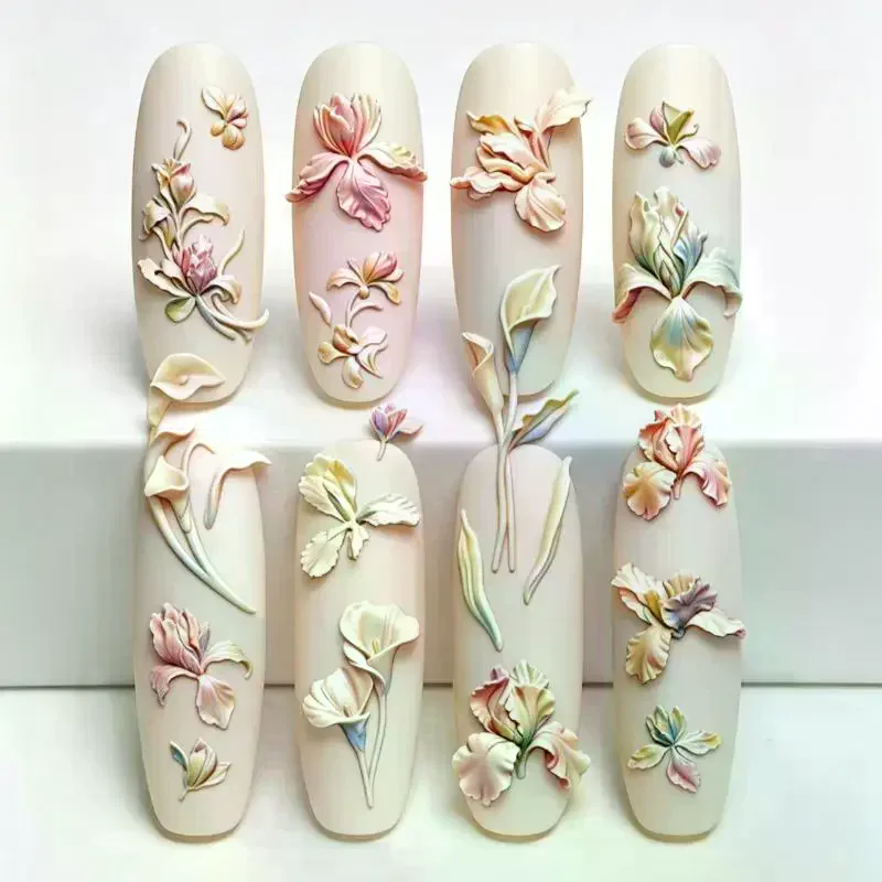 1Pcs 3D Silicone Flower Fondant Mold Non Stick Surface Multiple Floral Designs For Cake Decorating Baking DIY Crafts