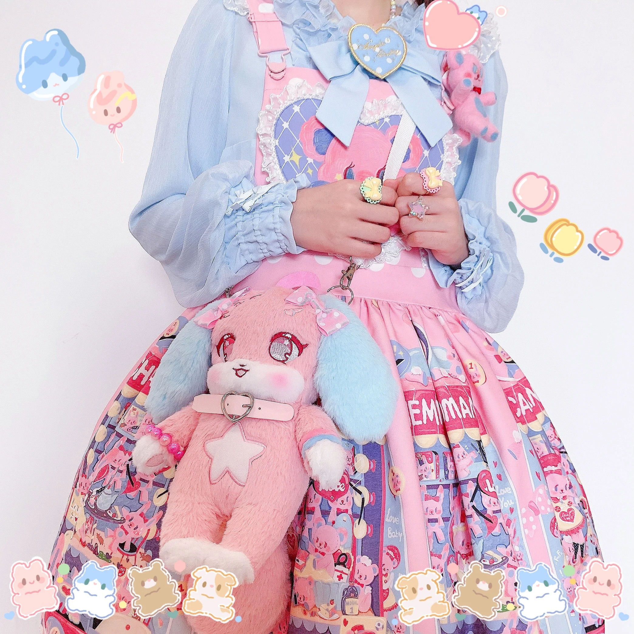 2025 New Original Design Spice Girl Blume Girl Lolita Doll Bag Dopamine Plush Bag