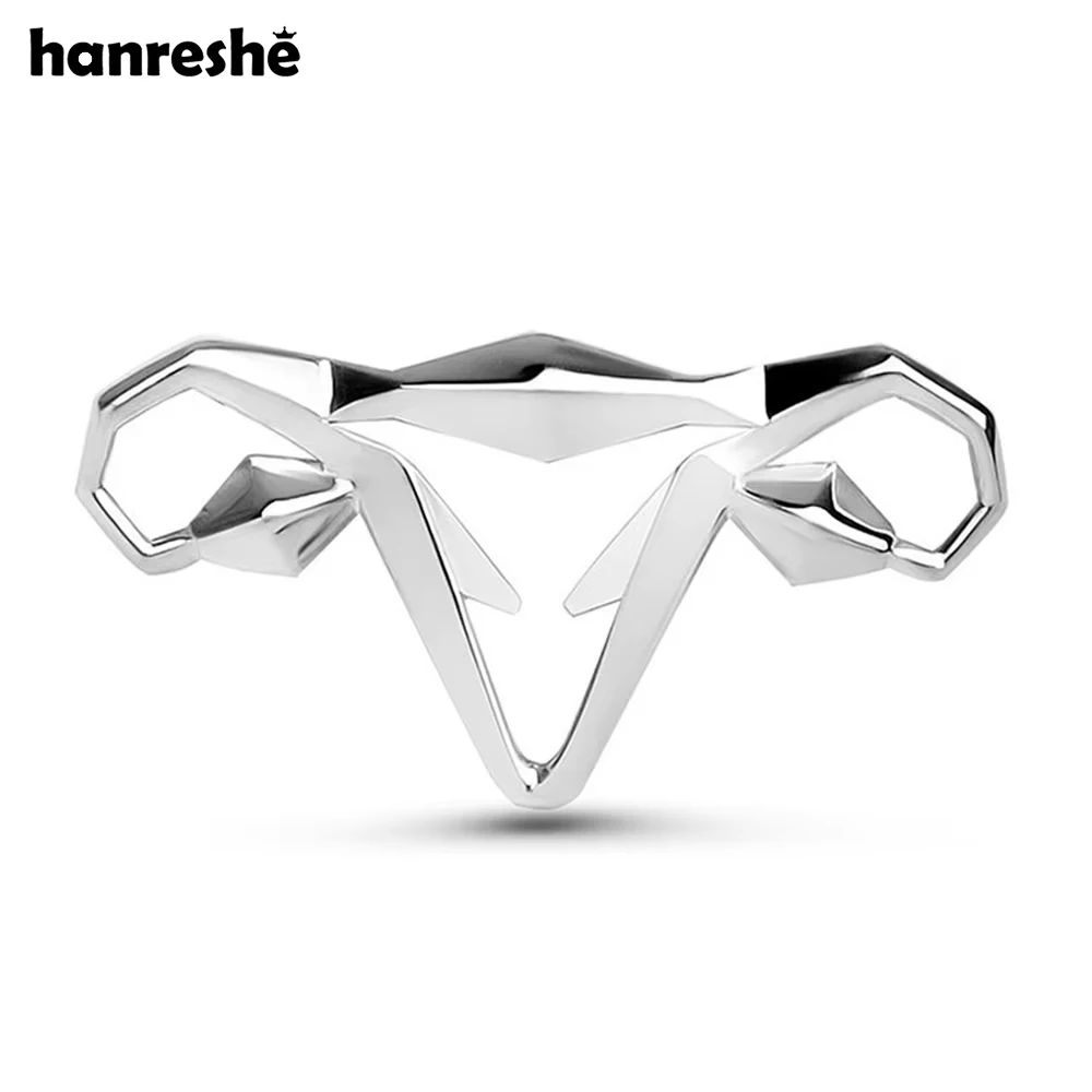 Hanreshe Womb Gynecology Brooch Pins Medical Gynecologist Female Vagina Anatomy Metal Lapel Pins Jewelry for Women Doctor Nurse