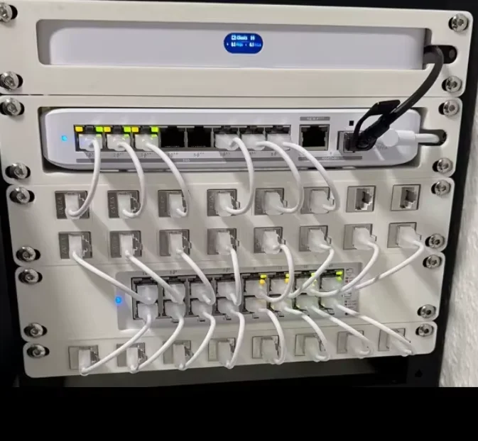 WYORESY Network Install Frame For Unifi Cloud Gateway UCG Fiber 10in 19in Cabinet Rack Mount Stable Equipment Bracket