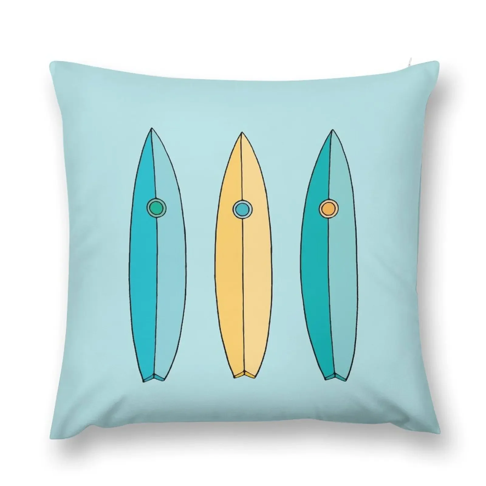 Cool Summer Surf Board Set Throw Pillow Sofa Decorative Covers Cushions For Decorative Sofa Luxury Sofa Cushions pillow