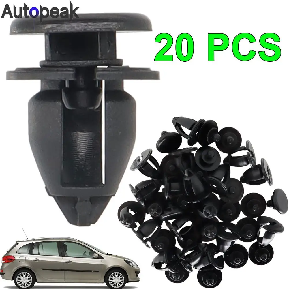 

20 PCS Car Side Door Interior Panel Trim Clips Retainer Fasteners For Renault Trafic Kangoo Clio OE# 7703077434 Car Accessories