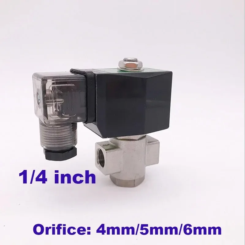 2 Way Normally Open SS304 Solenoid Valve 1/4