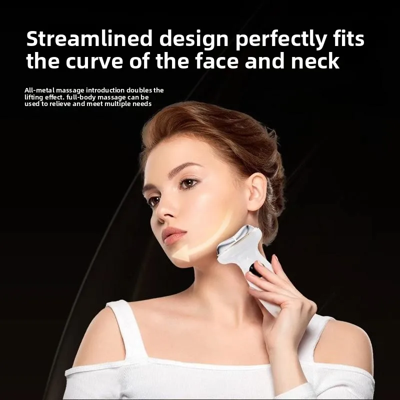 Color Light Neck Care Device Microcurrent Vibration Hot Cold Compress Home Firming  Massager Tool