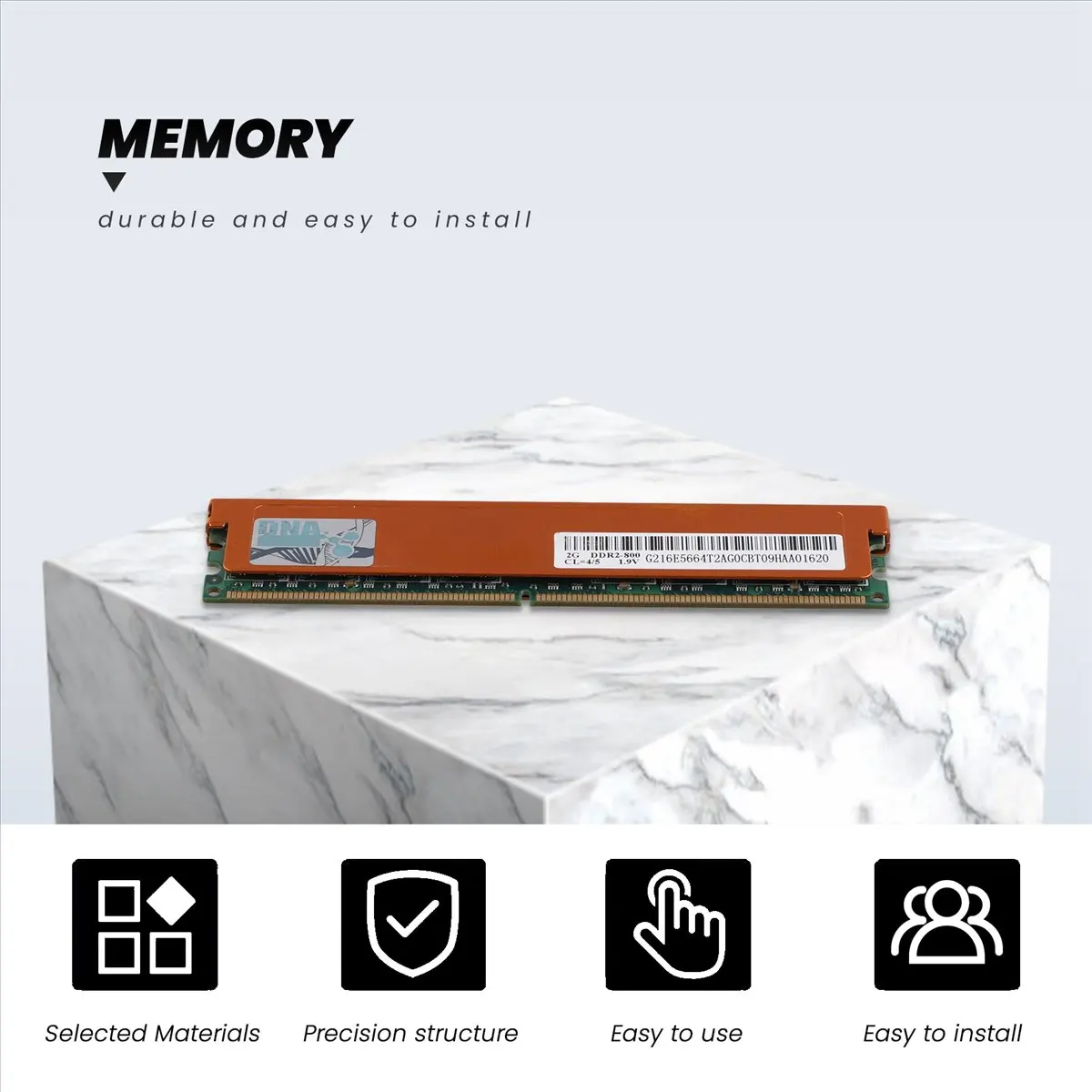 T35C DDR2 2GB RAM Memory PC2 6400 800Mhz 2RX8 1.9V Desktop Memory for PC Desktop Computer
