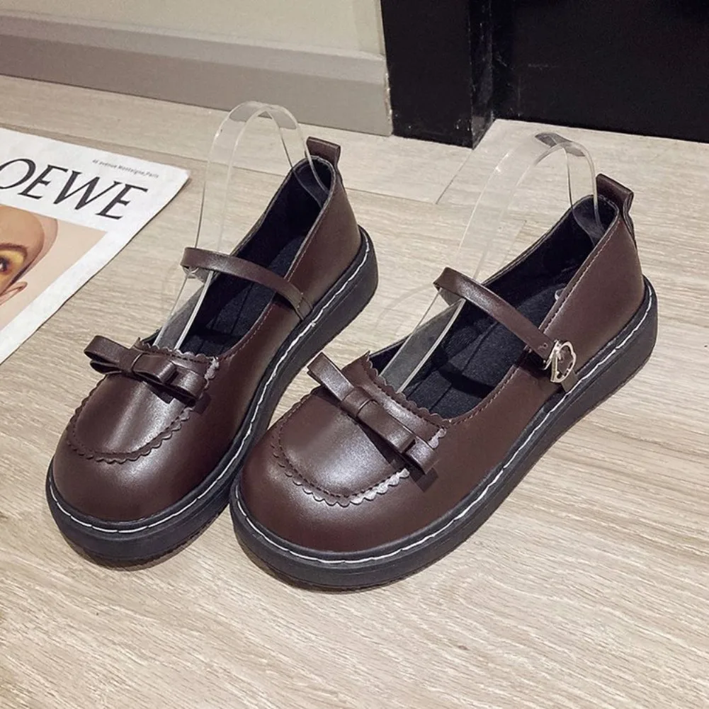 2026 Neue Frühlings-Lolita-Damen-Mary-Jane-Schuhe, schlichte, flache Schuhe mit runder Zehenpartie, Damen-Lederschuhe im schlichten Outdoor-College-Stil – Detail 9