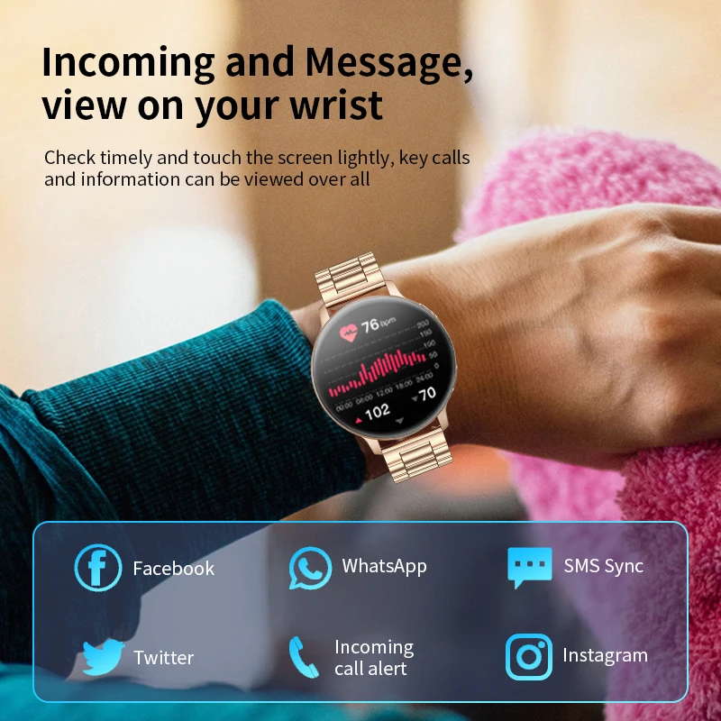 LIGE Bluetooth Call Smart Watch Women Custom Dial Steel Watches Men Sports Fitness Tracker Heart Rate Smartwatch For Android IOS