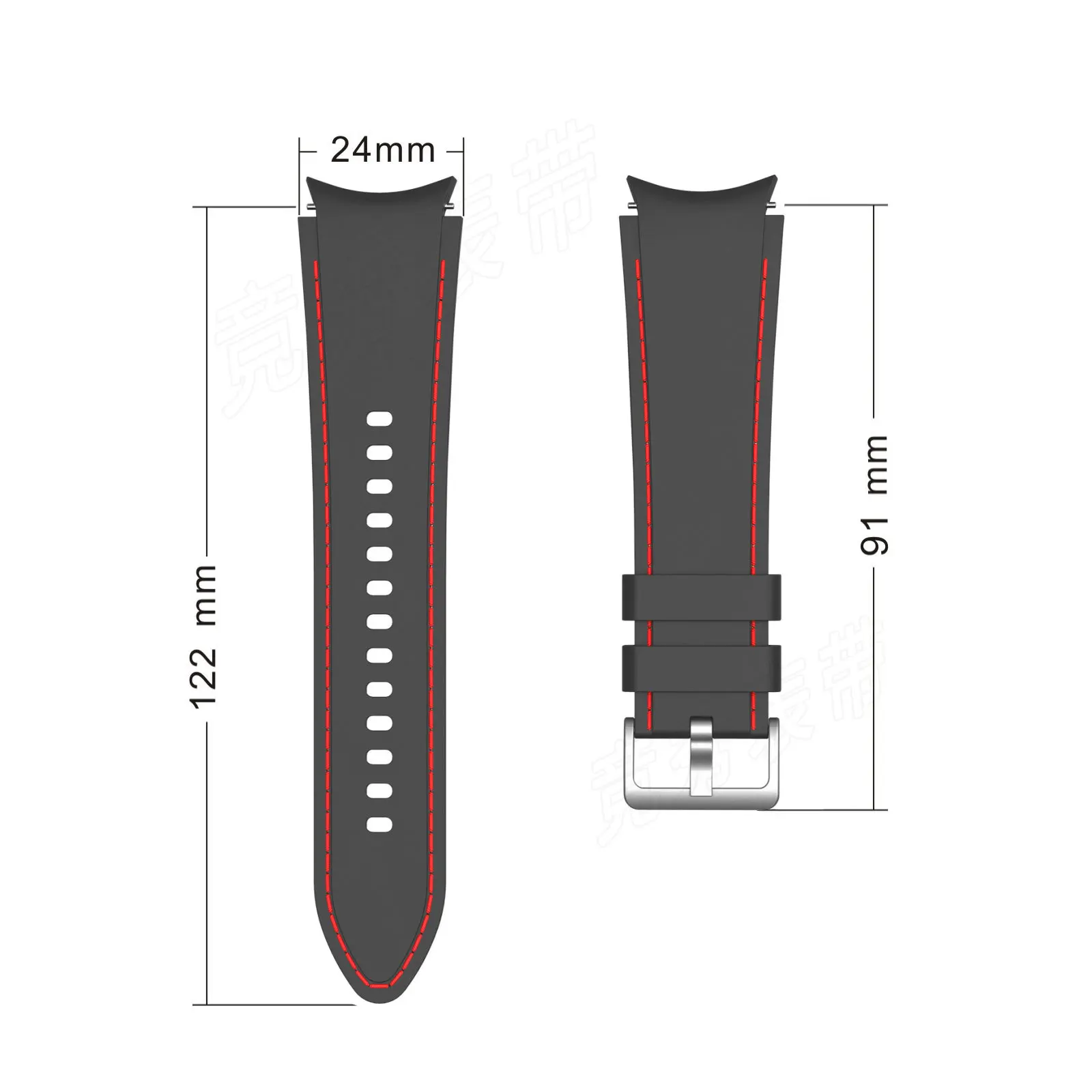 Silicone Watchband For Samsung Watch 4 5 6 7 Strap 40mm 44mm Watch 6 4 Classic 46mm 47mm Bracelet For Galaxy Watch 5 Pro 45mm