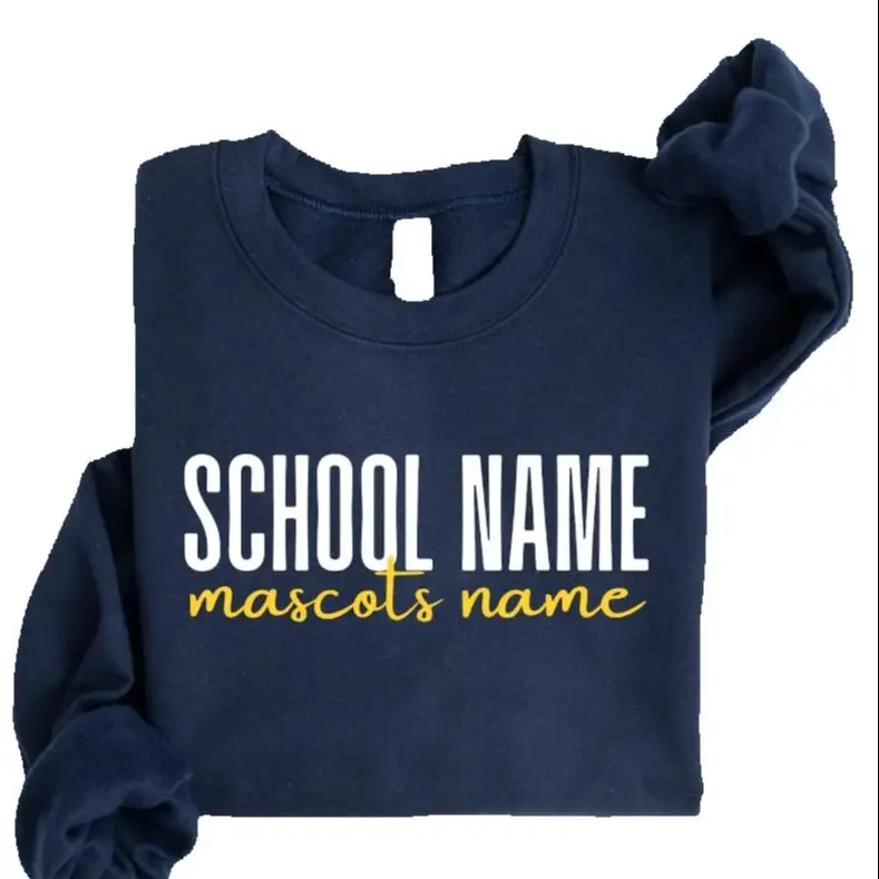 Custom School Class Spirit Sweatshirt Unisex Long Sleeve Personalized Sweatshirts Name Slogan Logo Printed Tops for Senior 2026