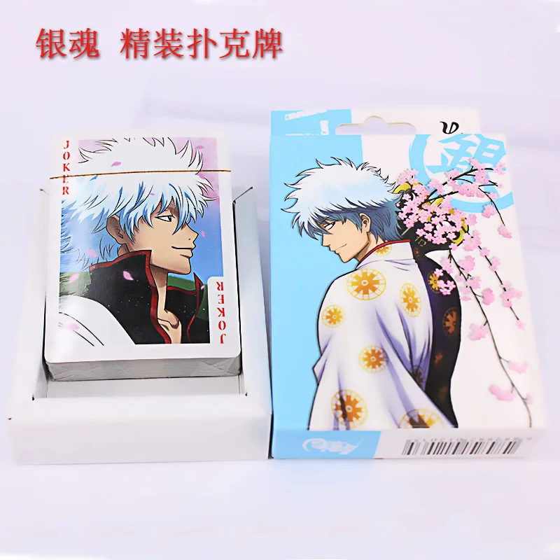 

Anime Gintama Sakata Gintoki Paper Poker Cards Cute Cartoon Sadaharu Accessories