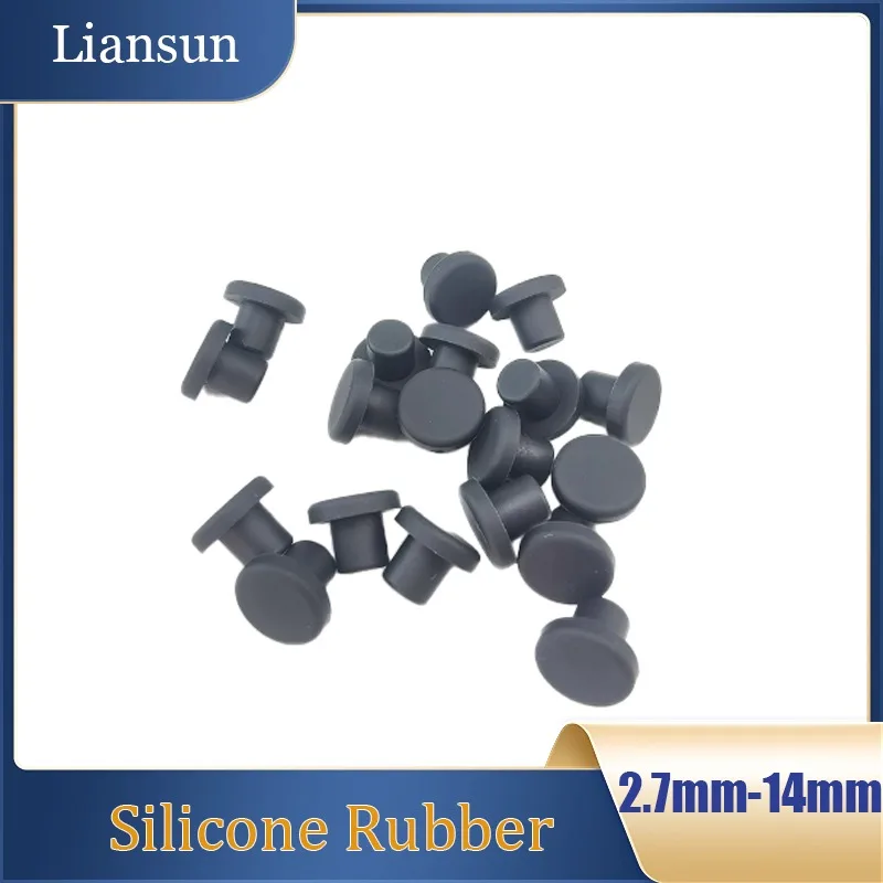 

2.7mm to 14mm Black Silicone Caps High/Low Temperature Resistant Insulation Eco-Friendly Material Multiple Sizes Available