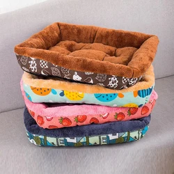 Soft Pet Bed Flannel Thickened Pet Fleece Dog House Soft Fleece Nest Dogs Baskets Mat Puppy Kennel For Cat Breathable Pets Bed