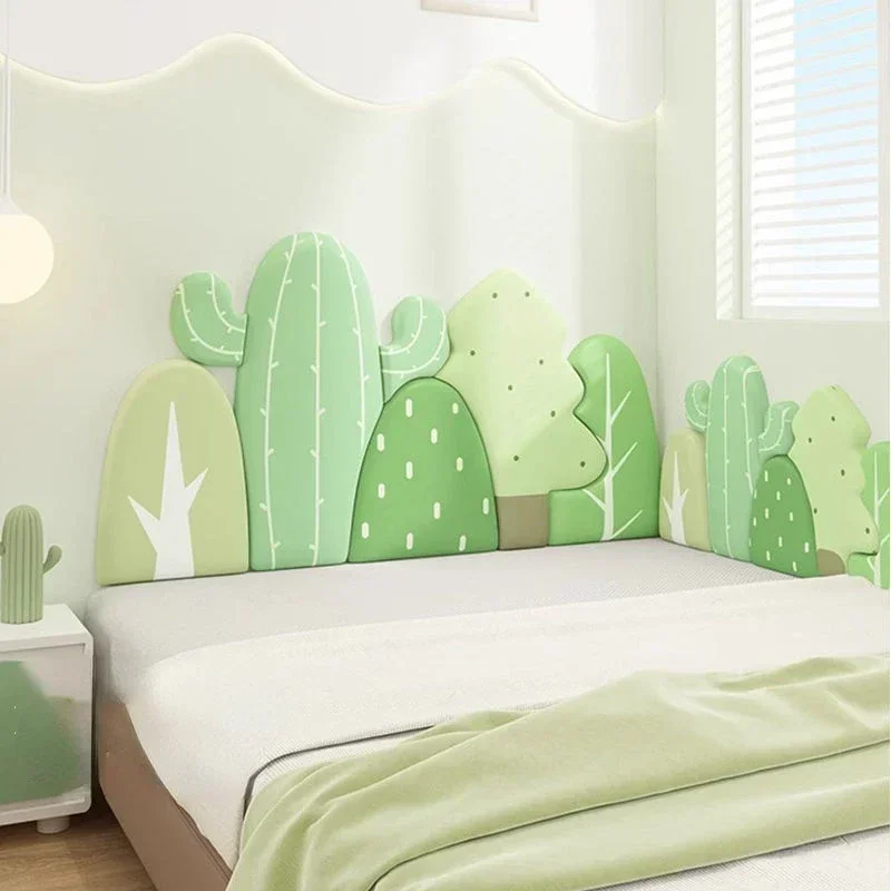 Forest Bed Head Board Headboard Anti-collision Wall Panels Childern Room Decor 3d Wall Stickers Cabecero Cama Tete De Lit